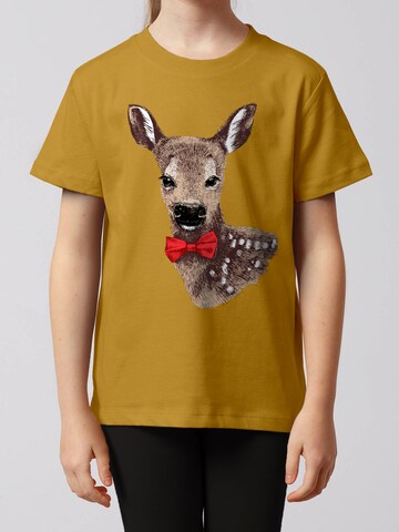 watabout.kids Shirt 'Rehkitz' in Geel: voorkant