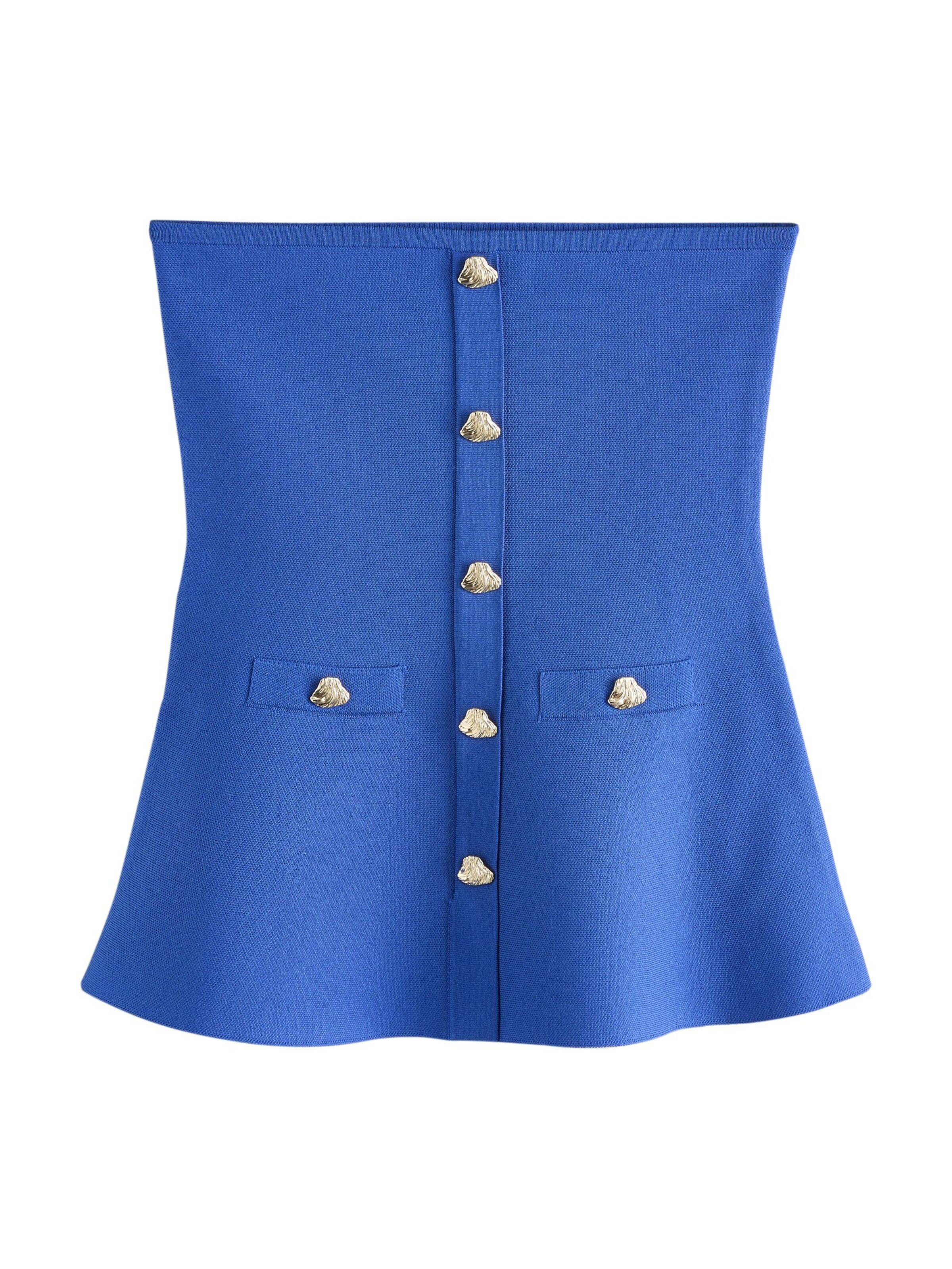 Next Sticktop in Blau: Vorderseite