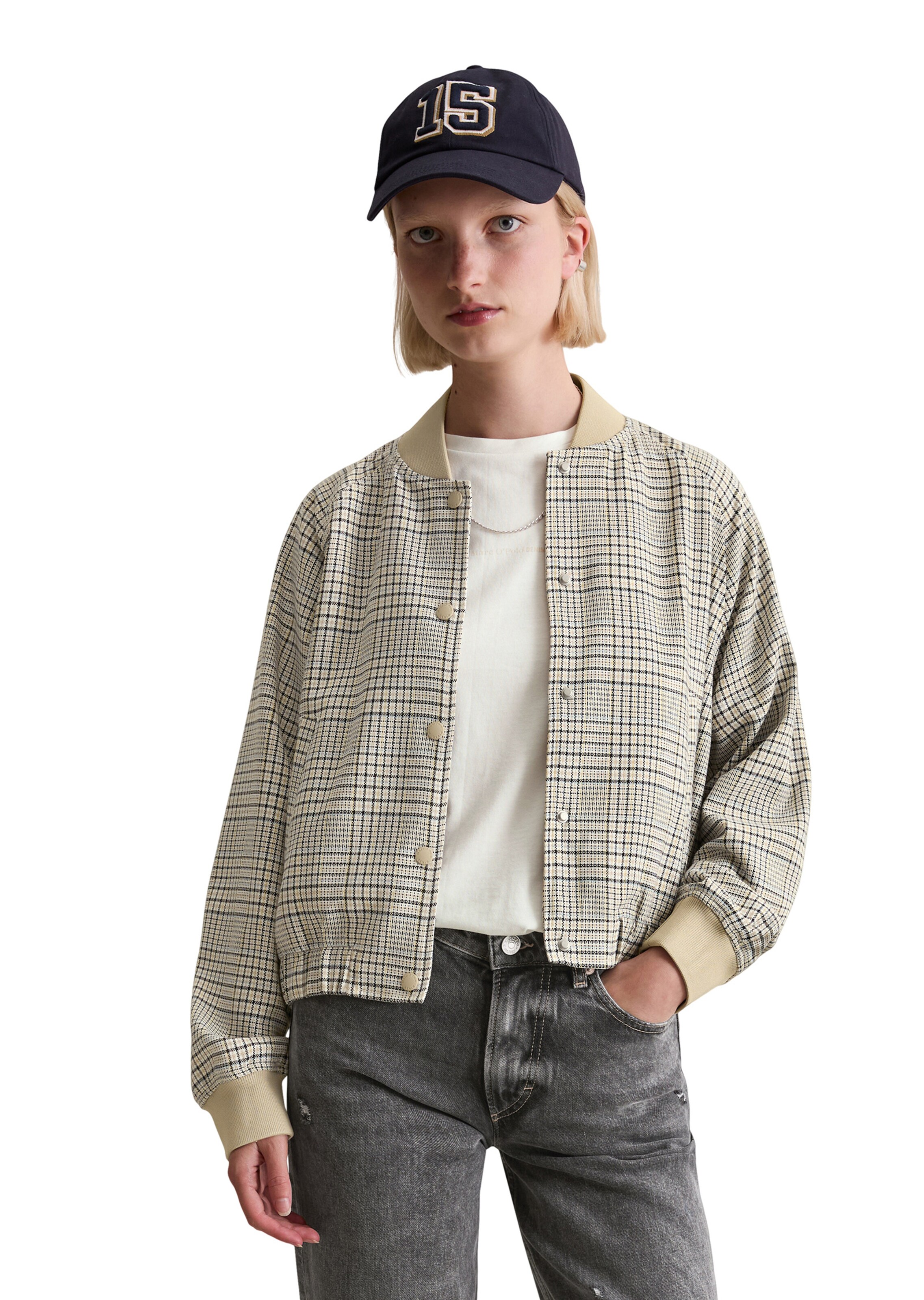 Marc O'Polo DENIM Tussenjas in Wit: voorkant