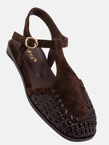 Limoya Sandals in Brown: front