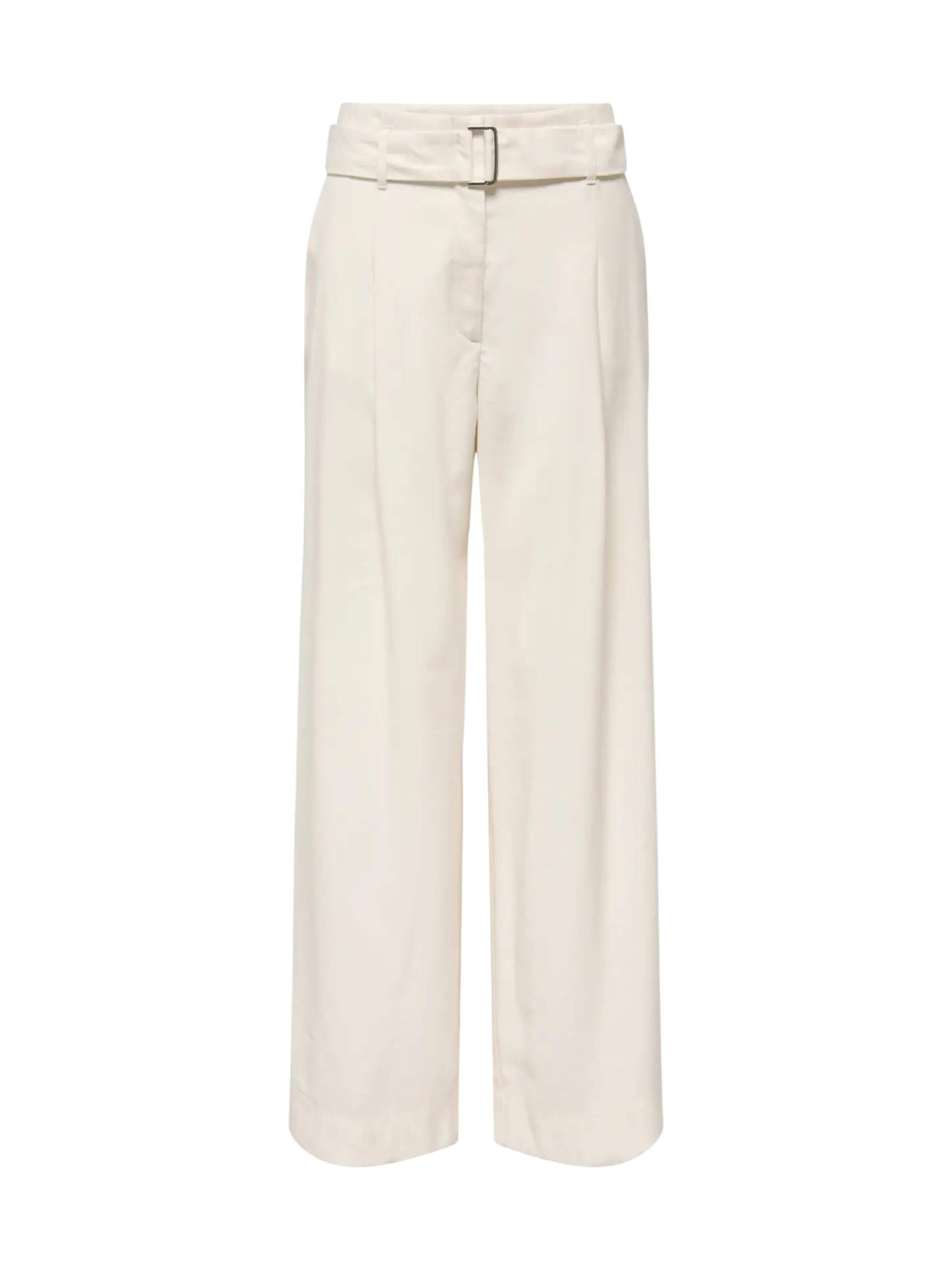 ONLY Wide leg Broek 'ONLY ONLTILA LIFE HW BELT WIDE PANGT TLR PANTALONE' in Wit: voorkant