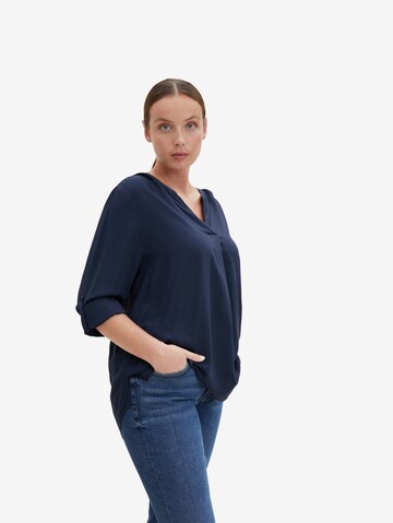 Tom Tailor Women + Bluse in Blau