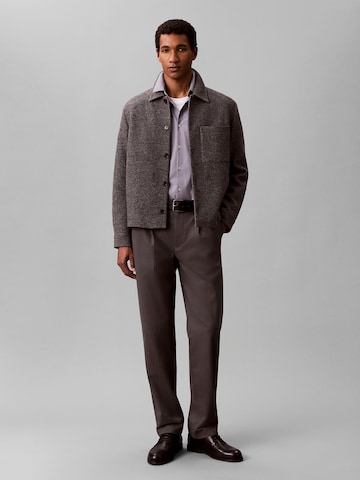 Calvin Klein Slim fit Button Up Shirt in Grey