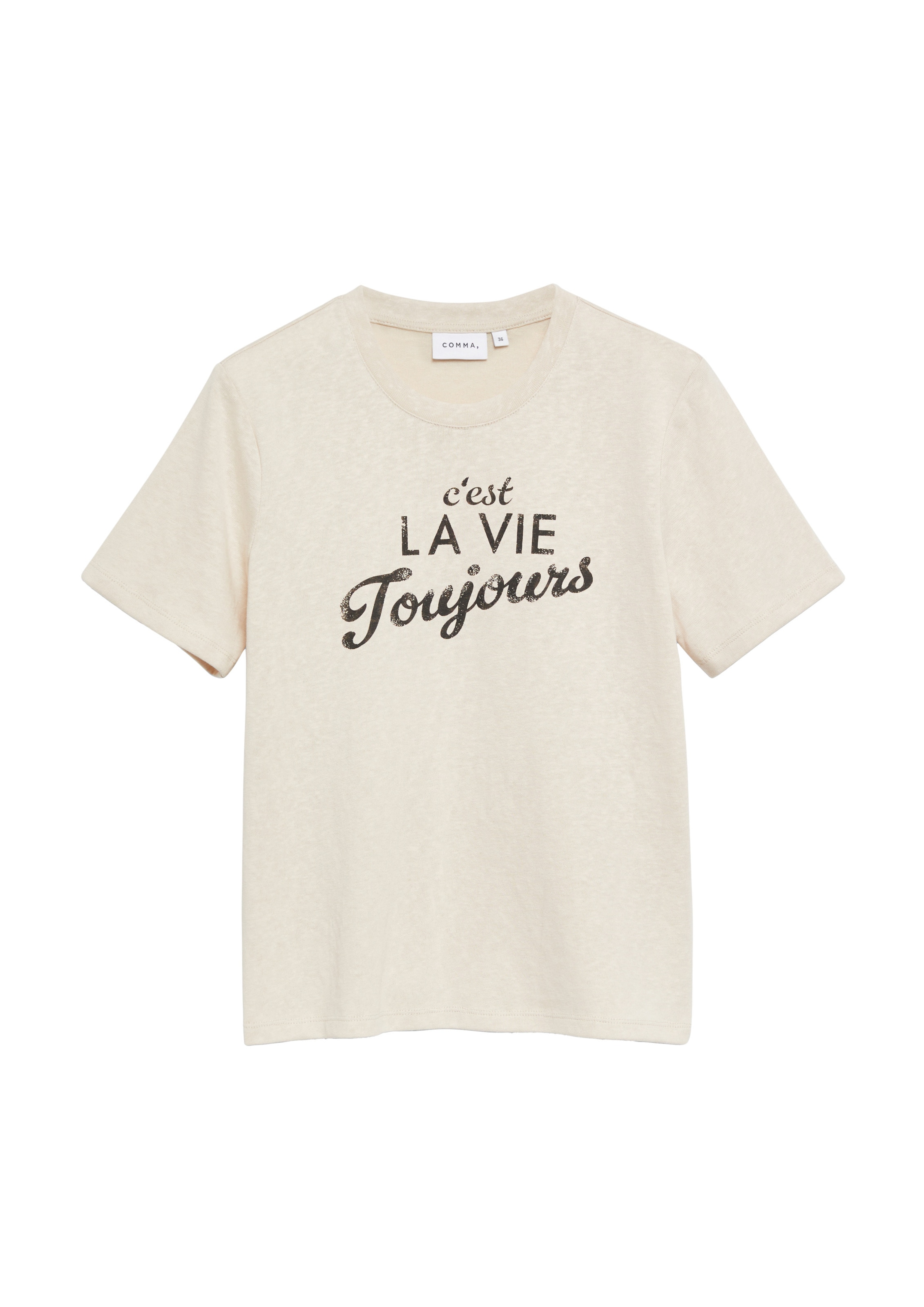 COMMA T-Shirt in Beige: Vorderseite