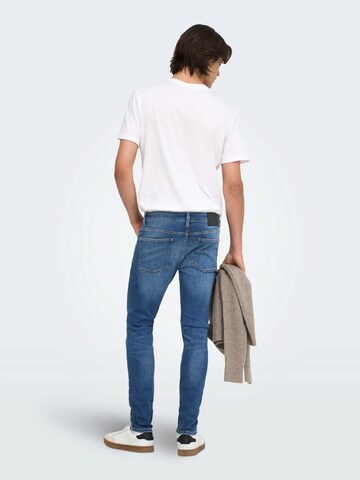 Only & Sons Skinny Jeans 'ONSWARP' in Blue