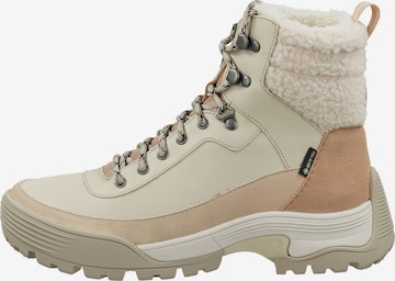 CLARKS Lace-Up Ankle Boots in Beige