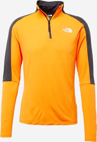 THE NORTH FACE - Camisa funcionais 'Mountain' em laranja: frente