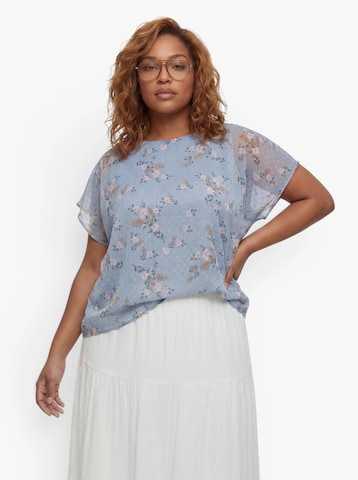 ONLY Carmakoma Blouse 'CARSigrid' in Blauw: voorkant