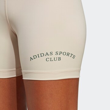 ADIDAS PERFORMANCE Skinny Spodnie sportowe 'Club' w kolorze beżowy