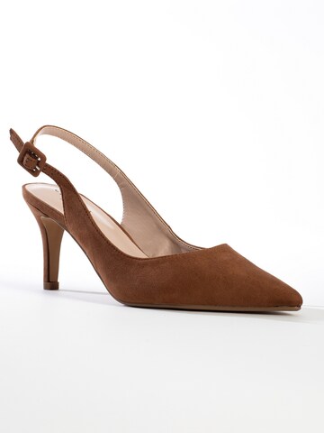 Celena Γόβες slingback 'Cruz' σε καφέ