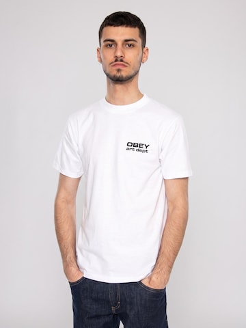 Obey Shirt 'Art Department' in Wit: voorkant