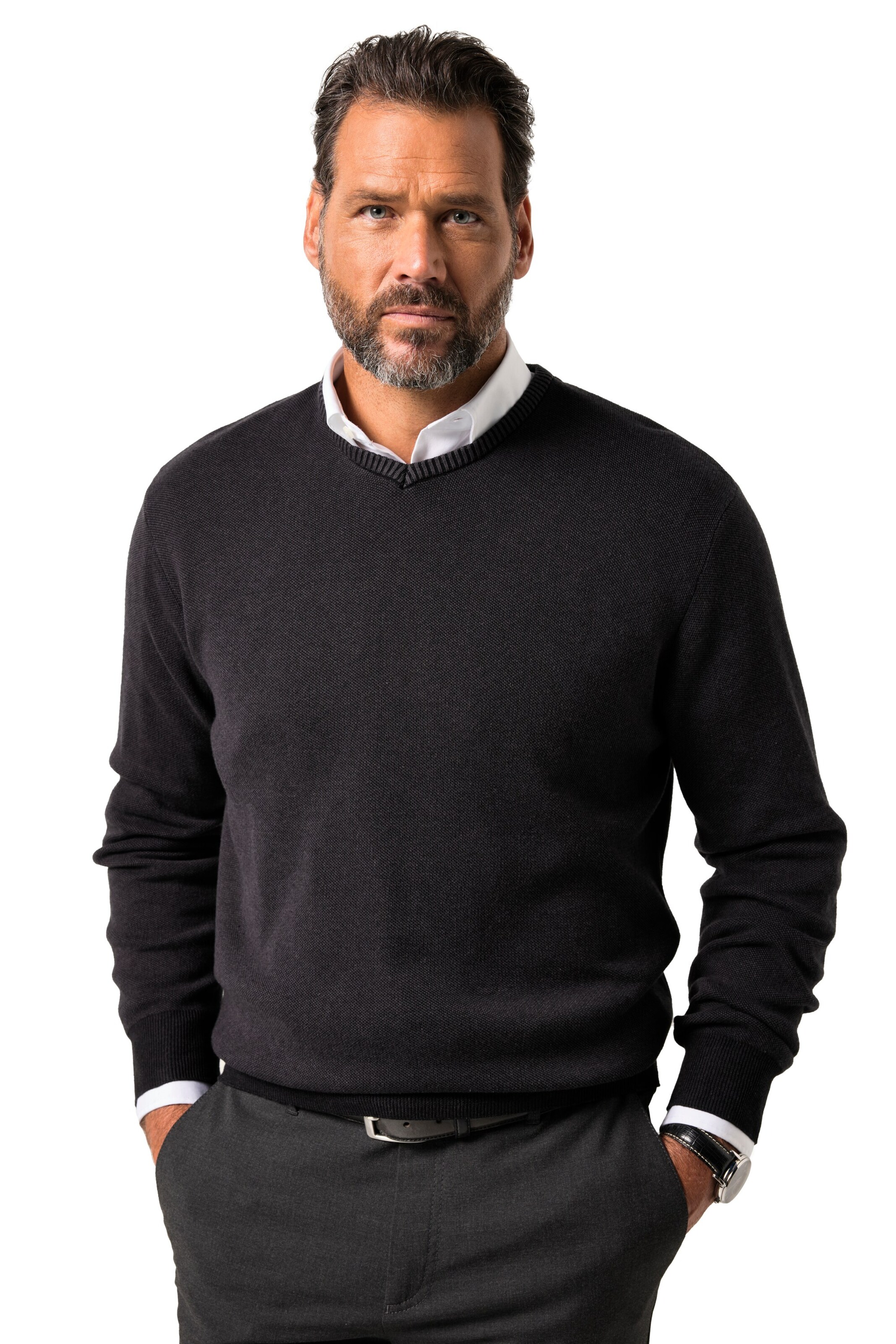 JP1880 Sweater in Grey: front