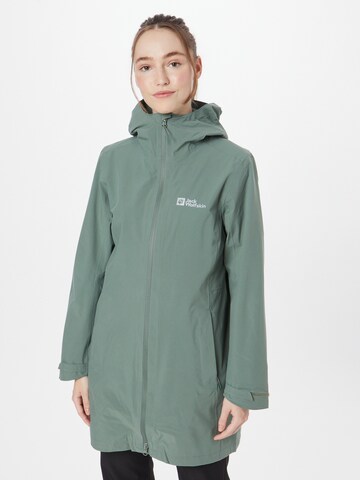 JACK WOLFSKIN Outdoormantel in Groen: voorkant