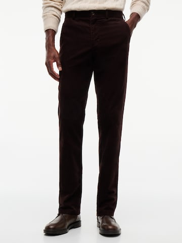 Coupe slim Pantalon chino 'DENTON' TOMMY HILFIGER en marron : devant