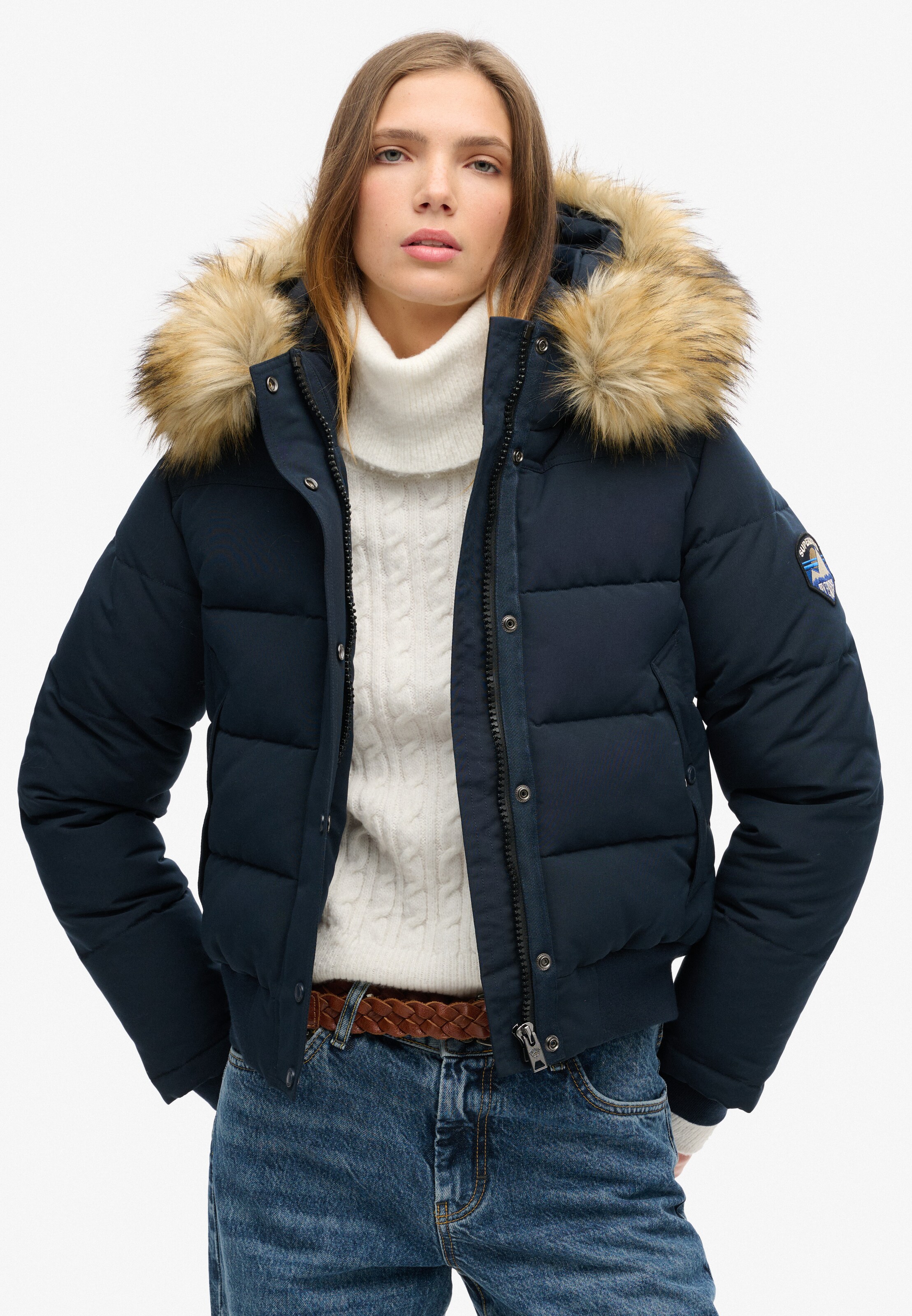 Superdry & Co Winter Jacket 'Everest' in Green: front