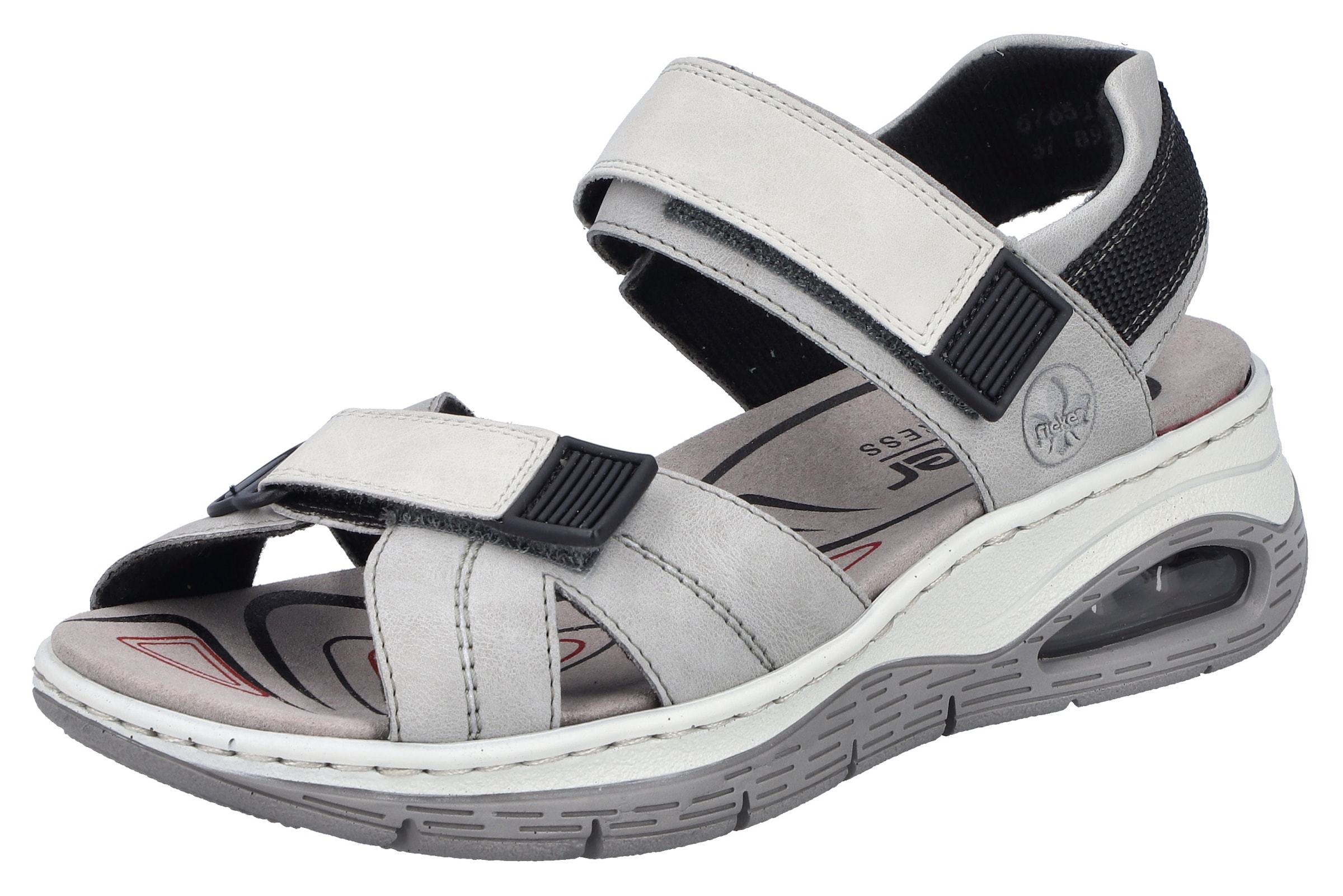 Sandales de randonnée Rieker en gris : devant