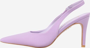 Dorothy Perkins - Sapatos abertos atrás 'Elba' em roxo