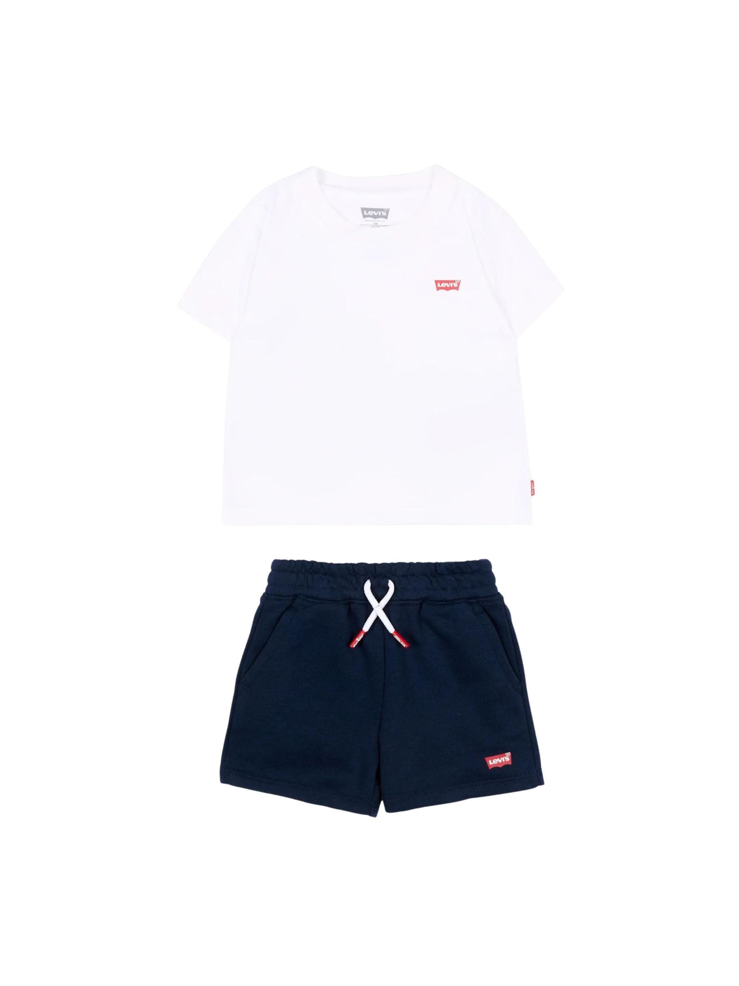 Set 'LVB BATWING TEE KNIT SHIRT S' Levi's Kids en blanc : devant