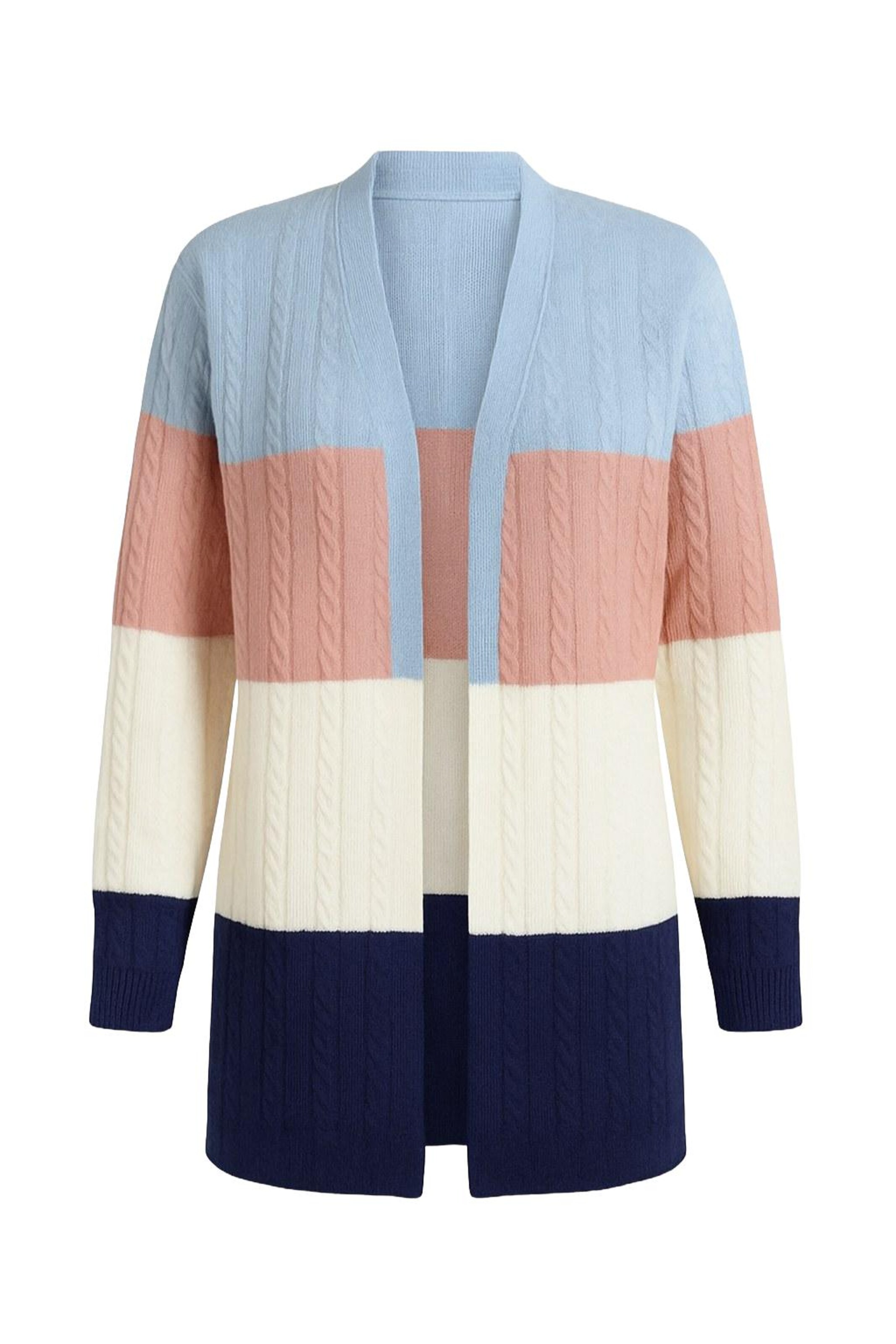 Stil Diva Gebreid vest in Gemengde kleuren: voorkant