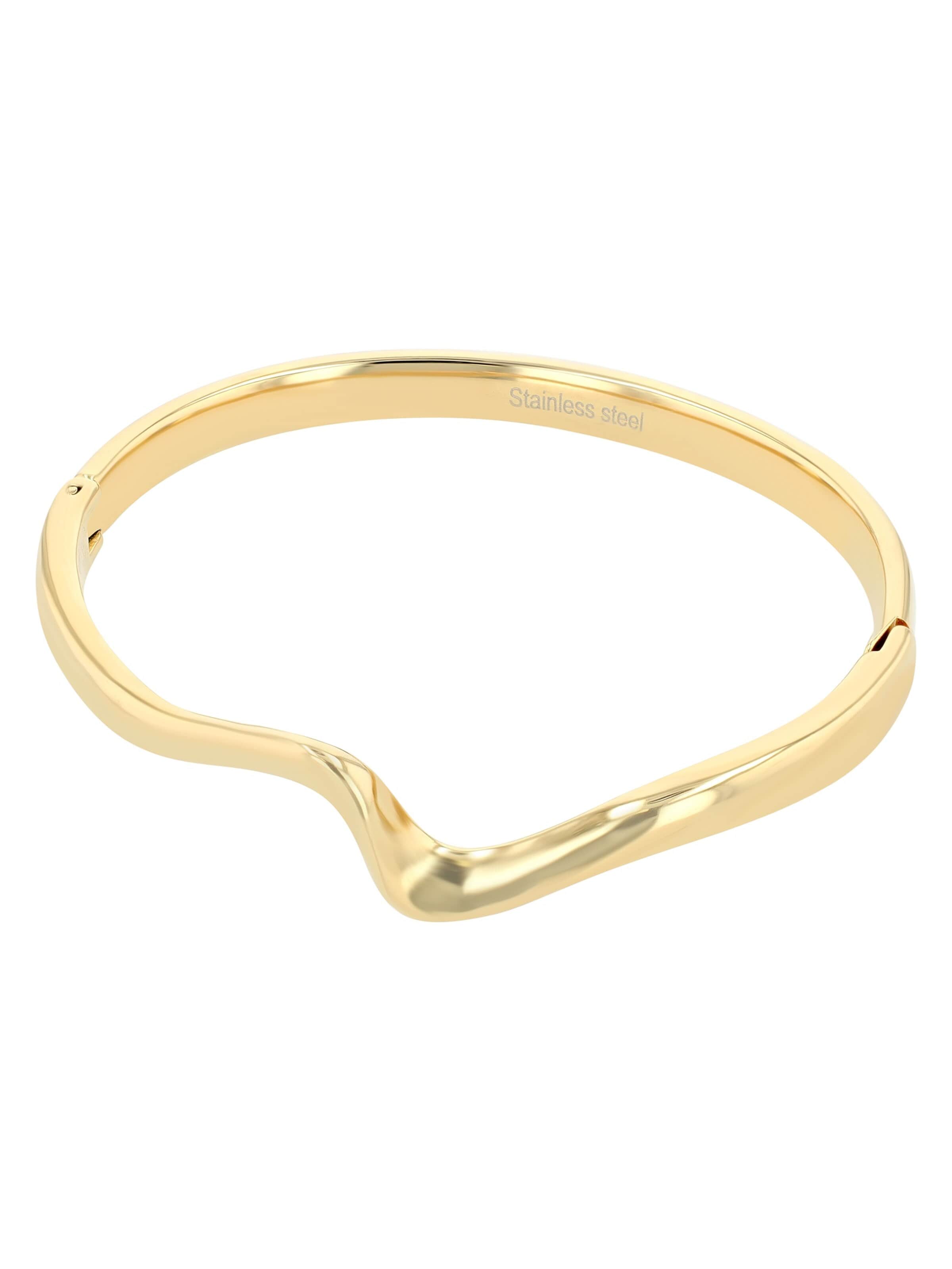 Akzent Bracelet '"Jenny" Silber - Spangenarmreif- Edelstahl Schmuck' in Gold