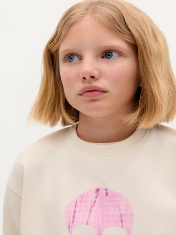 Scalpers Sweatshirt 'Shibori' i vit