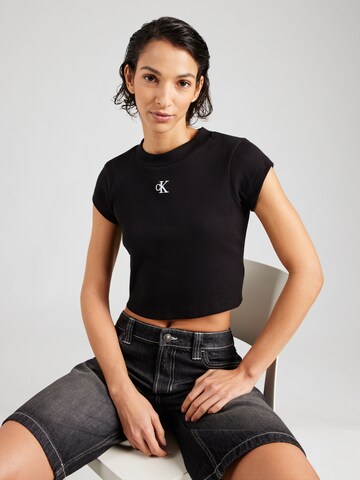 Calvin Klein Jeans Regular T-Shirt in Schwarz: Vorderseite