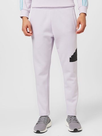 Effilé Pantalon de sport 'Future Icons Badge Of Sport' ADIDAS SPORTSWEAR en violet : devant