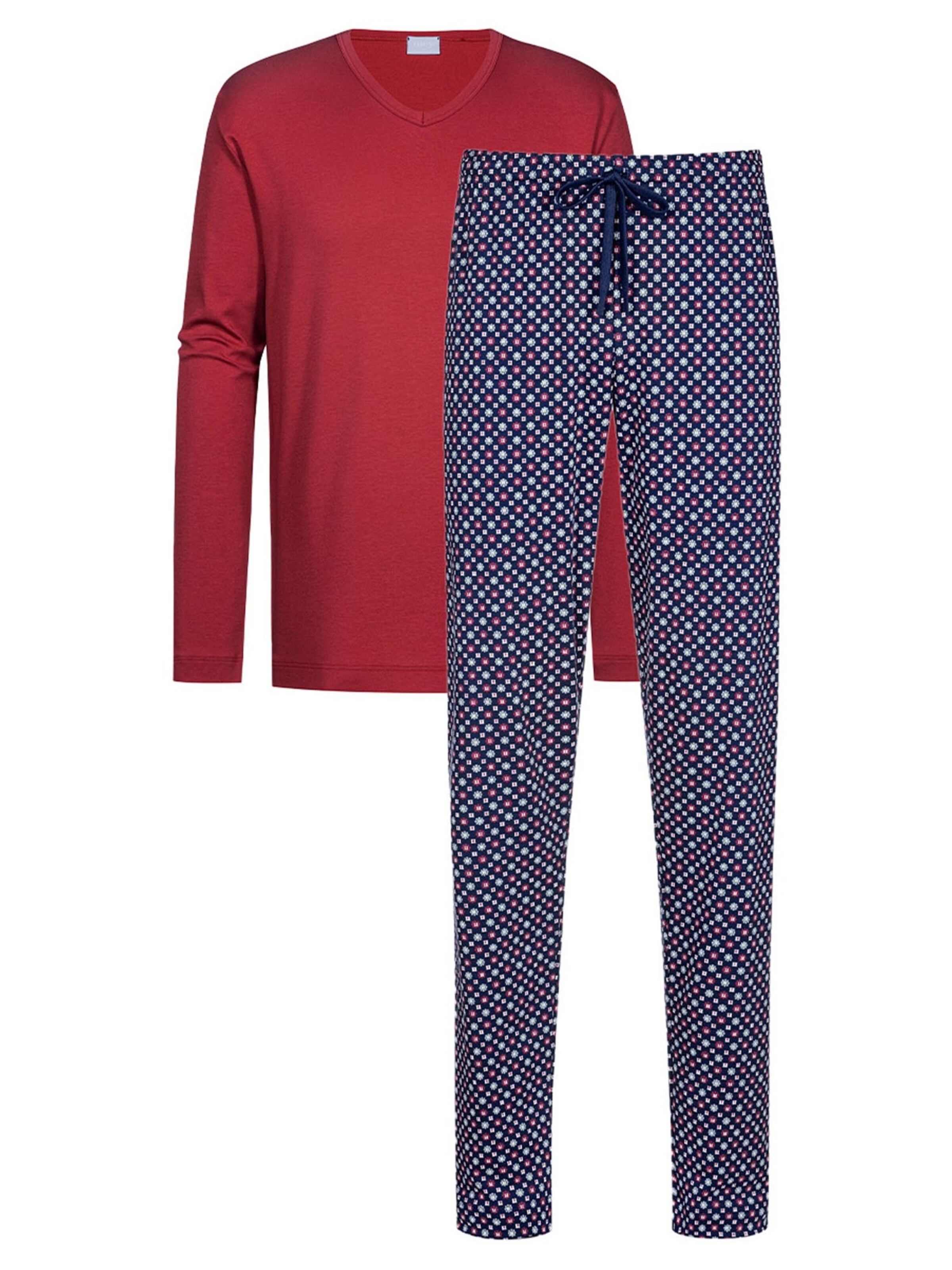 Mey Pajamas long 'Tie Minimal' in Mixed colours: front