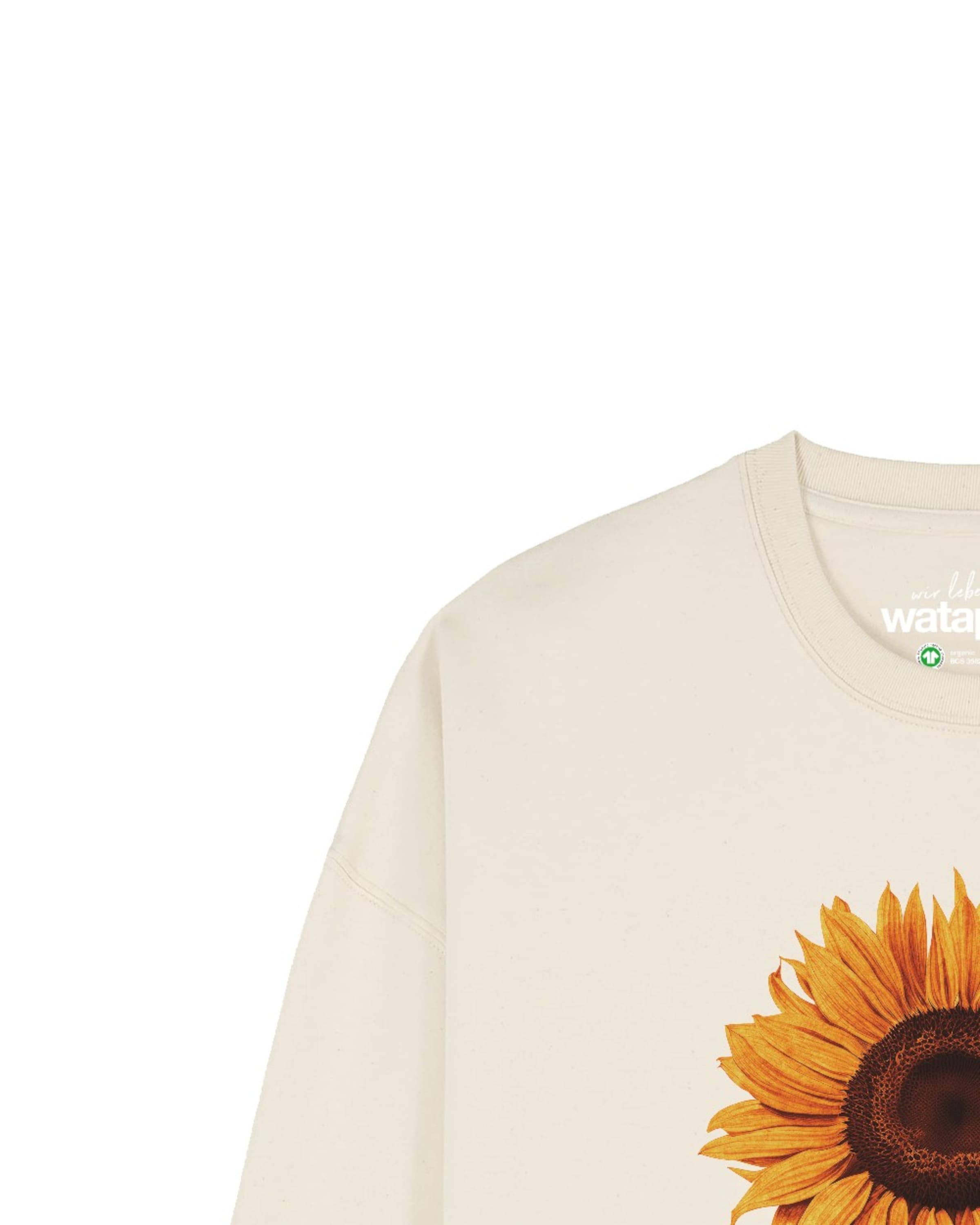 Felpa 'Sonnenblume ' di Watapparel in beige