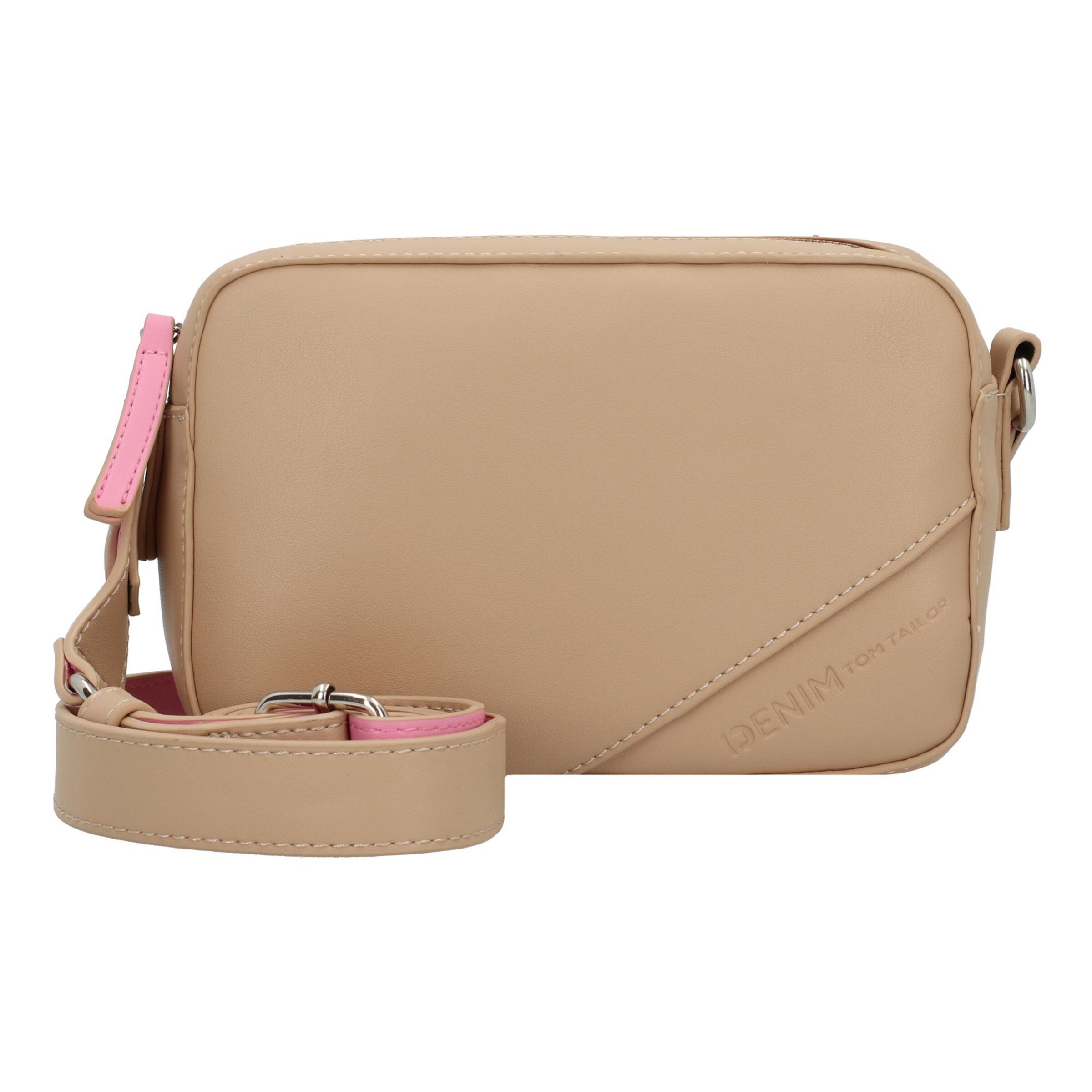TOM TAILOR DENIM Crossbody Bag 'Periya' in Beige: front