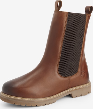 Travelin Chelsea Boots 'Ferring' i brun: forside