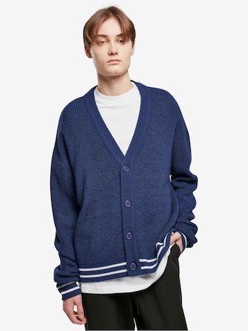 Urban Classics Knit Cardigan in Blue: front