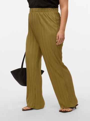 Vero Moda Curve Wide leg Broek in Groen: voorkant
