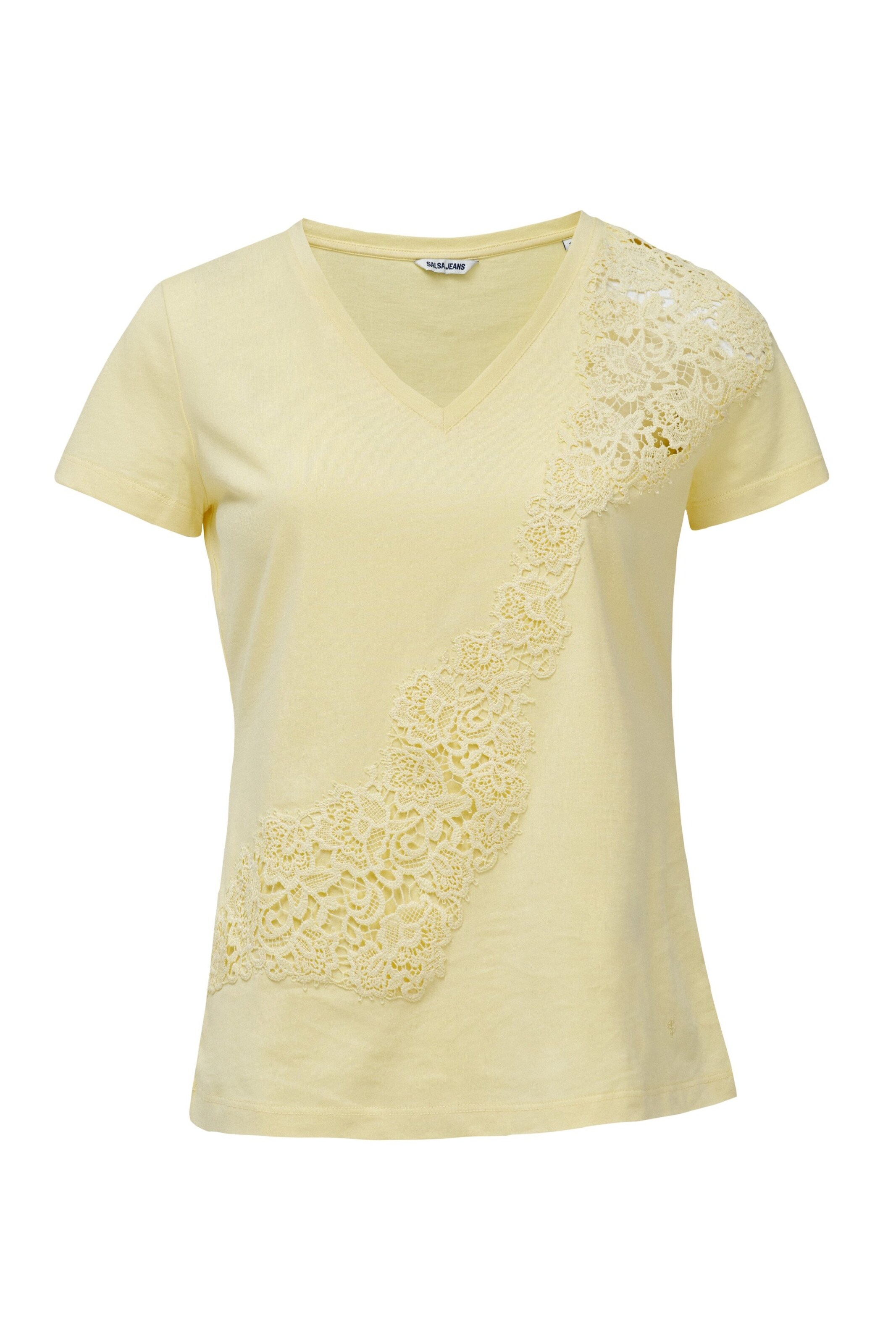 Salsa Jeans T-Shirt in pastellgelb, Produktansicht