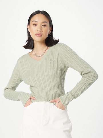 HOLLISTER Sweater 'EMEA' in Green: front