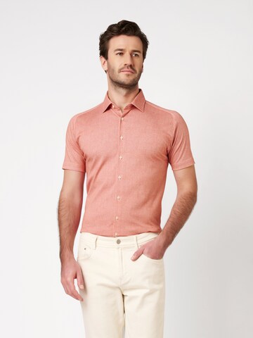 DESOTO Slim fit Overhemd in Oranje: voorkant
