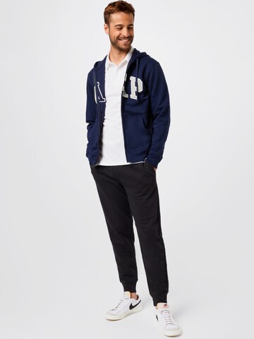 GAP Zip-Up Hoodie 'CHL FZ ARCH' in Blue