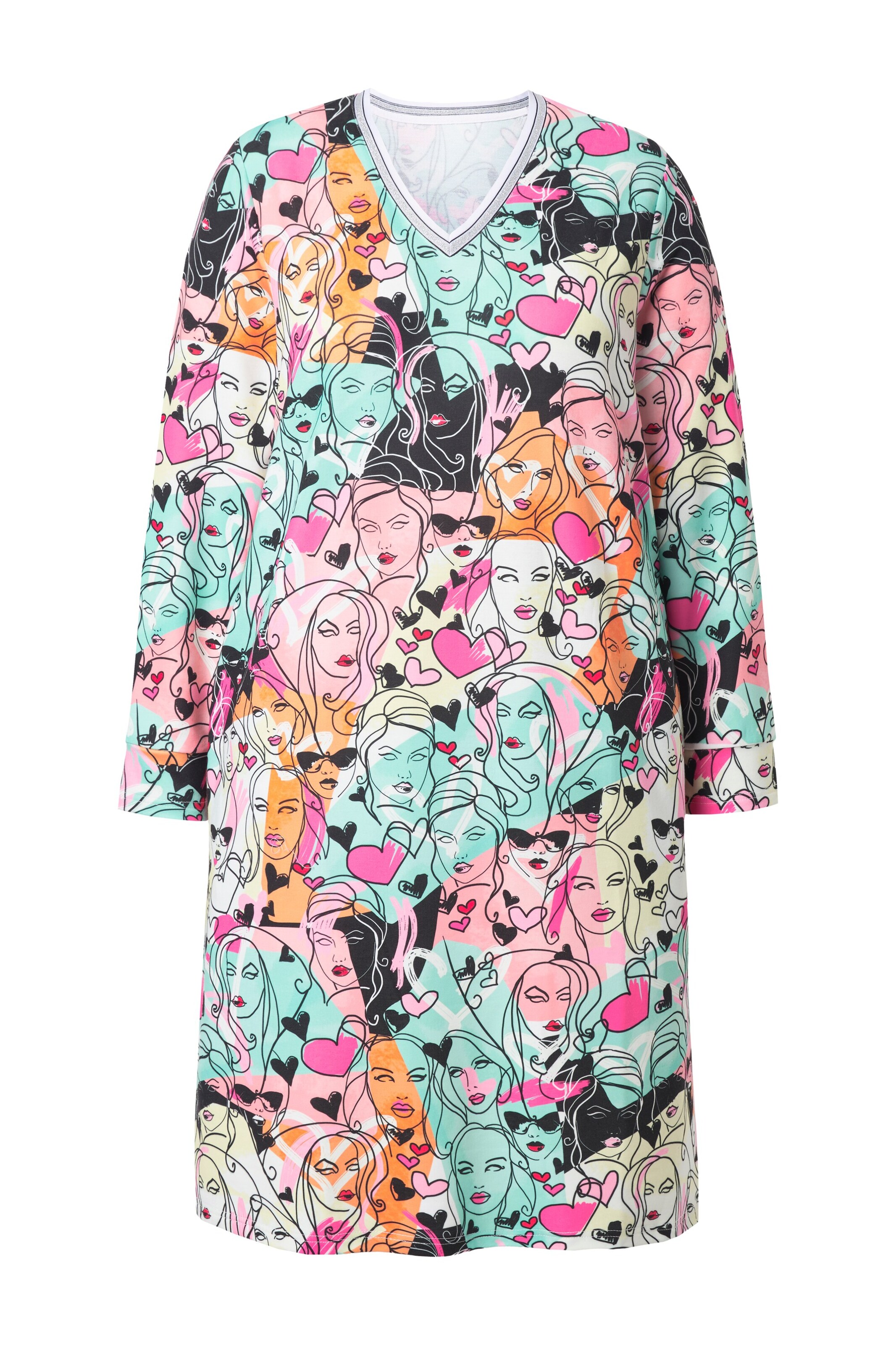 MIAMODA Dress in Light blue / Orange / Light pink / Off white, Item view