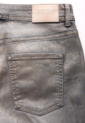 STREET ONE Slimfit Jeans in Grau