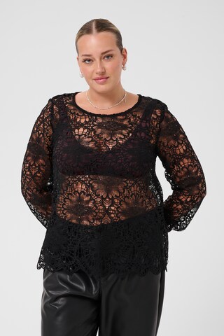 KAFFE CURVE Blouse 'KCgloria' in Black: front