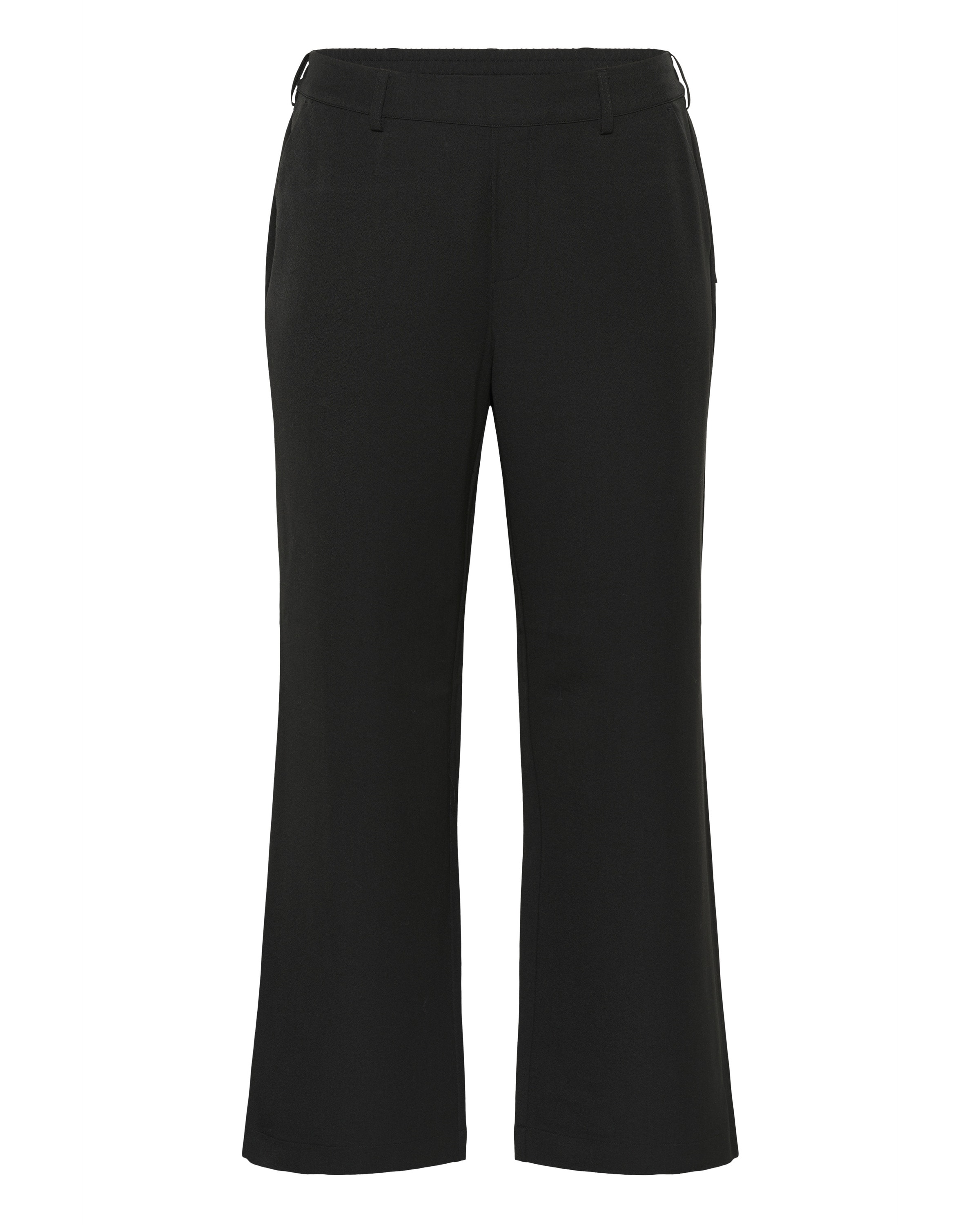 Wide Leg Pantalon chino 'KCHalley' KAFFE CURVE en noir : devant