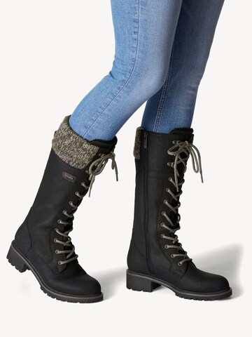 Tamaris Lace-up boot in Black: front