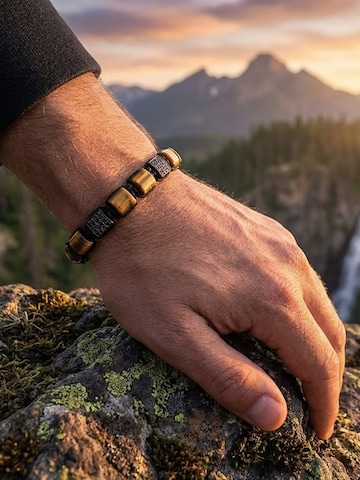 UNIQAL Armband 'YELLOW TIGER EYE' in Gemengde kleuren