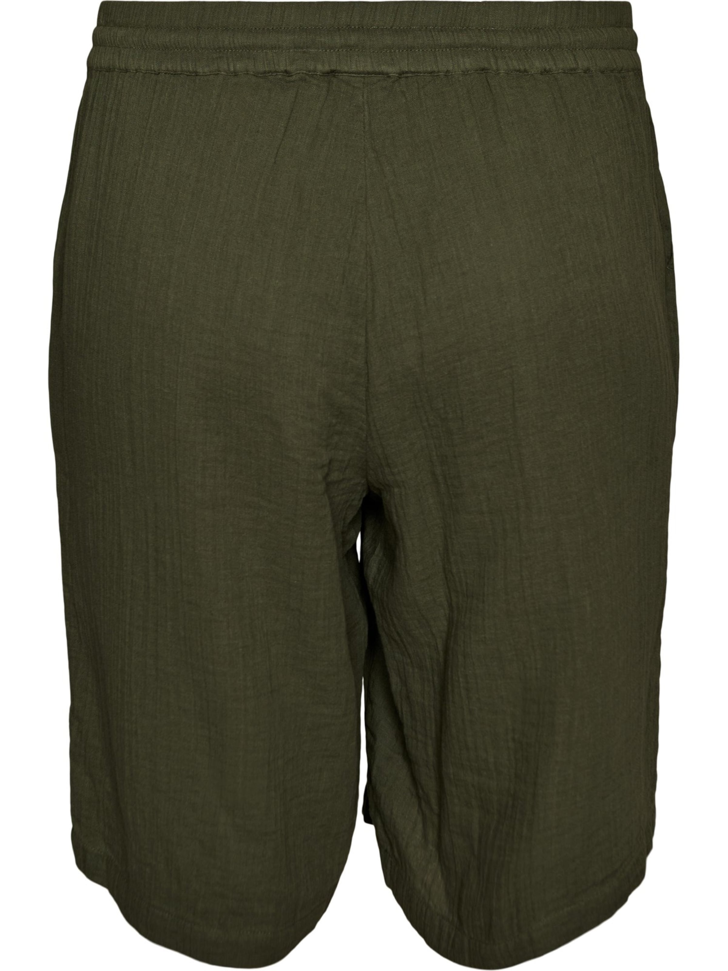 Zizzi Loosefit Shorts 'Ivu' in Grün