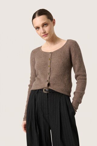 Cardigan 'Tuesday' SOAKED IN LUXURY en marron : devant
