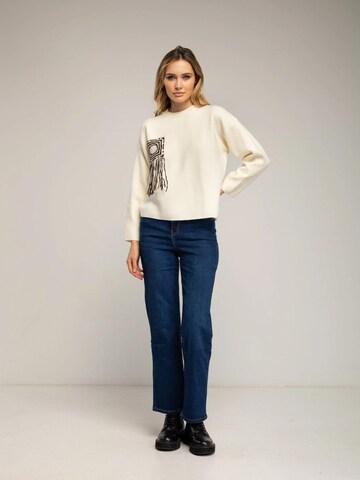 Tantra - Jersey 'Jersey de punto con bolsillo  y  detalle de crochet (BEIGE)' en beige