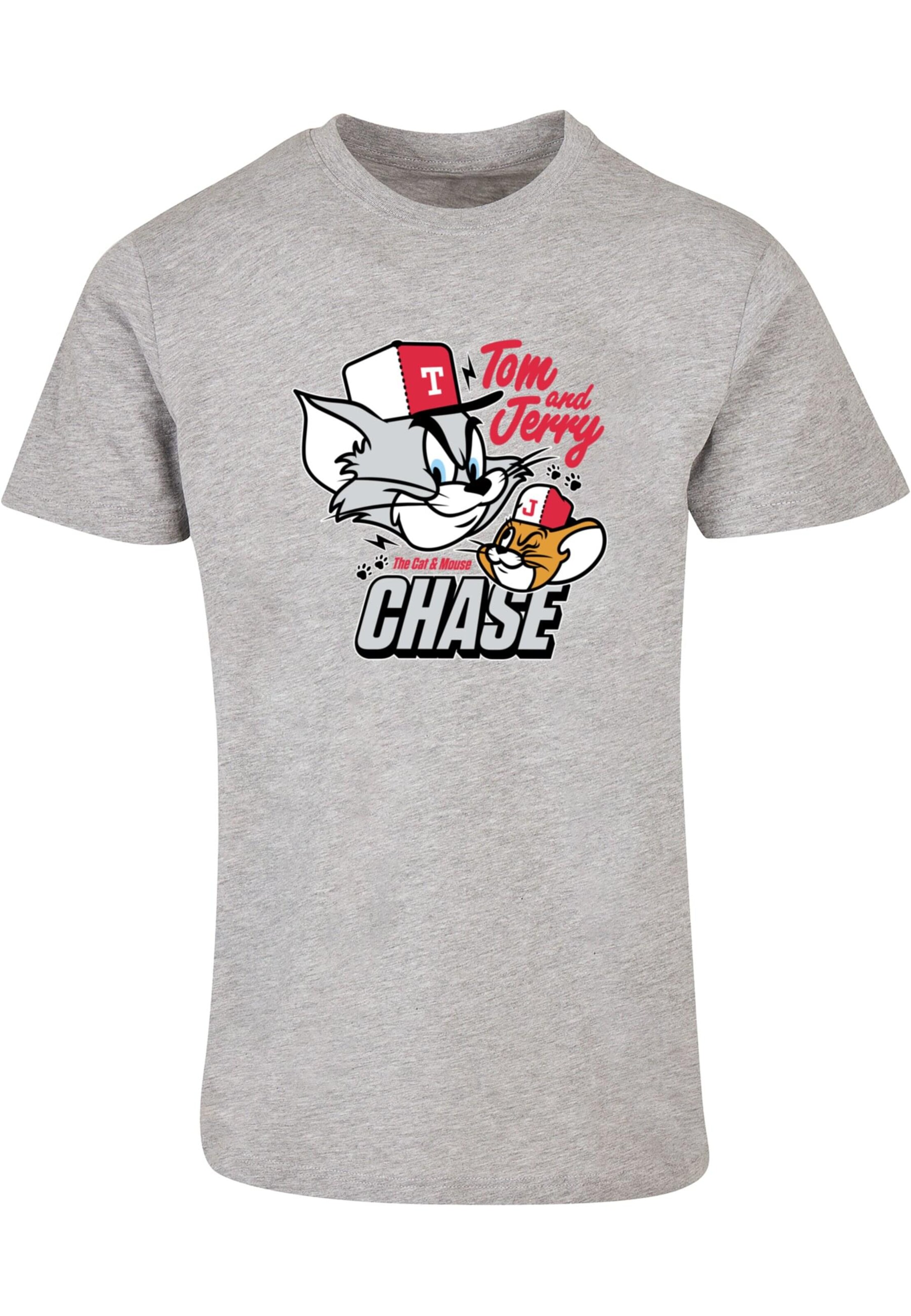 ABSOLUTE CULT T-Shirt 'Tom And Jerry - Chase' in Grau: Vorderseite