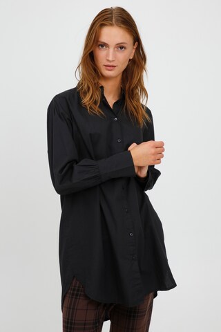 b.young Longbluse 'BYGAMZE LONG SHIRT' in Schwarz: Vorderseite