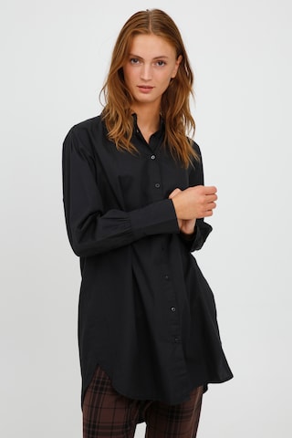 b.young Blouse 'BYGAMZE LONG SHIRT' in Zwart: voorkant