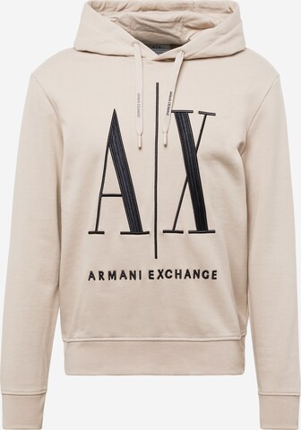 ARMANI EXCHANGE Sweatshirt in Beige: front